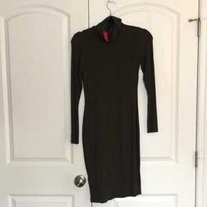 Green Turtleneck Dress